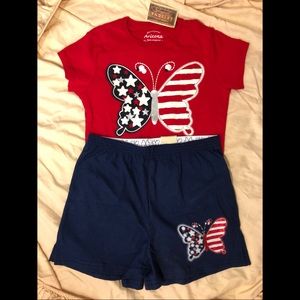 Girls Arizona Patriotic Butterfly Set